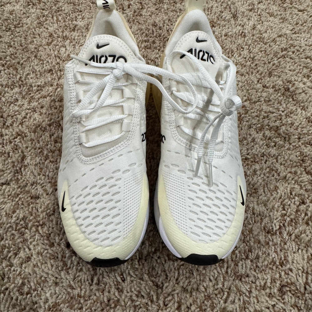 Nike Cream and White Athletic Shoes